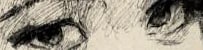 Ink sketch of a woman's face framed by a dark hood – ArkOrigin drawin